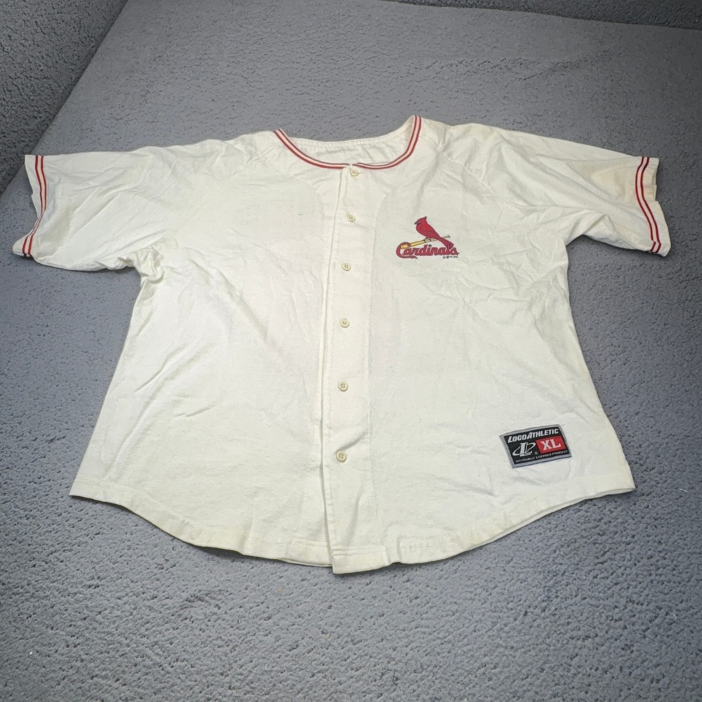 Vintage‎ St. Louis Cardinals Mark McGwire 25 Jersey Mens XL White MLB 1998